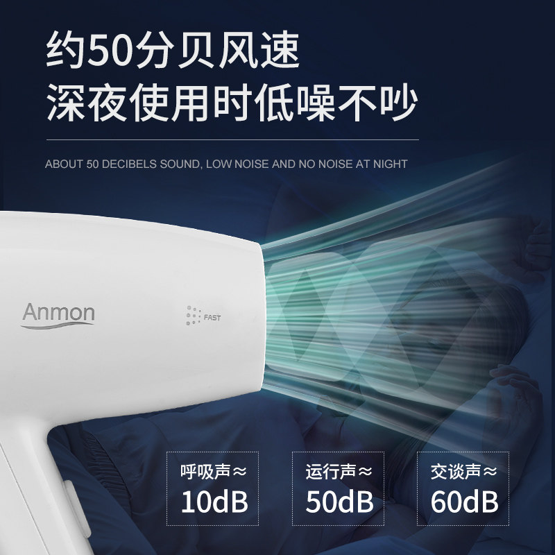Anmon壁挂式酒店电吹风机/挂壁吹风机/浴室吹风机卫生间家用挂墙,淘宝优惠券,粉丝福利购,淘宝优惠卷