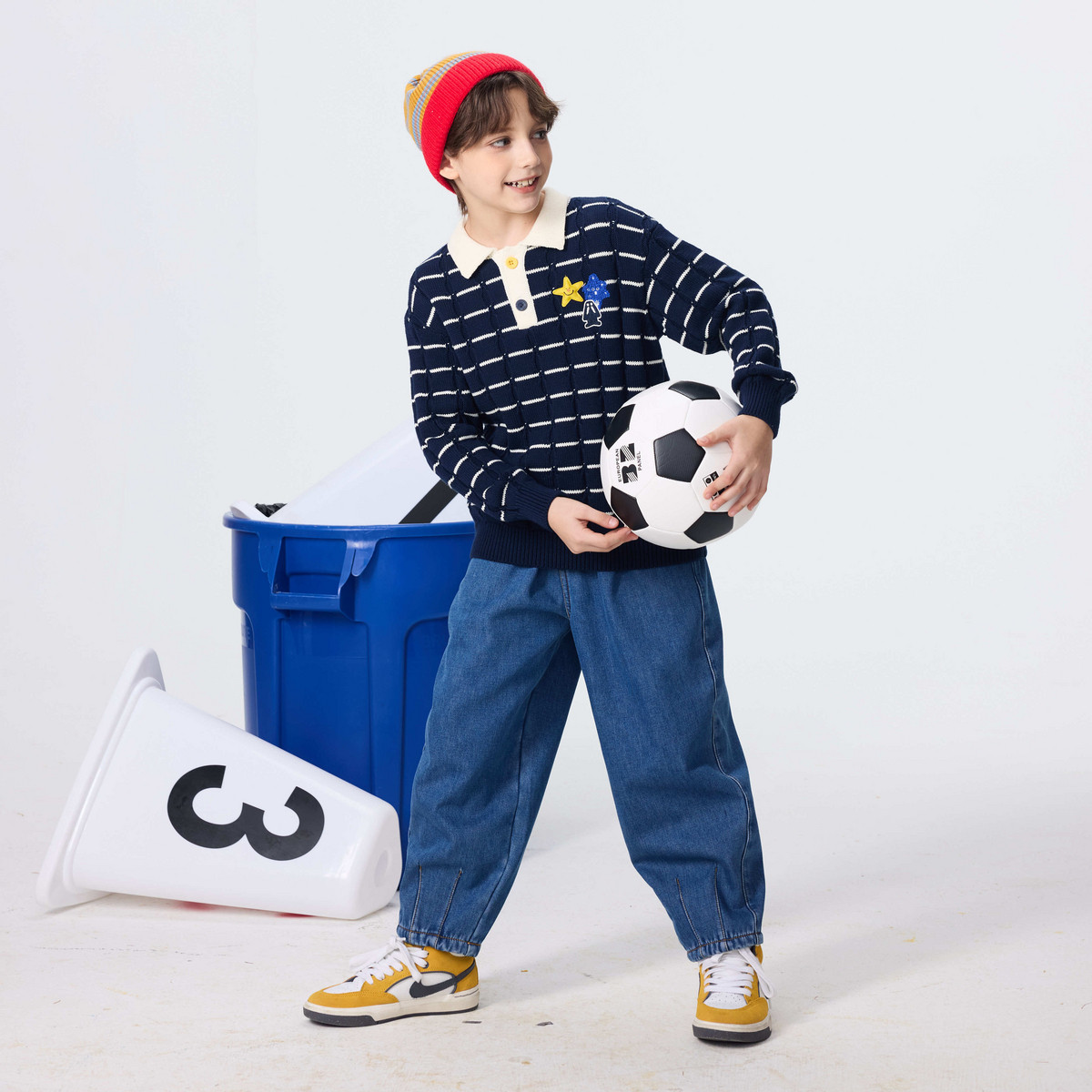 MQD男童25冬新款学院街潮撞色领口半开襟针织衫儿童毛衣,淘宝优惠券,粉丝福利购,淘宝优惠卷