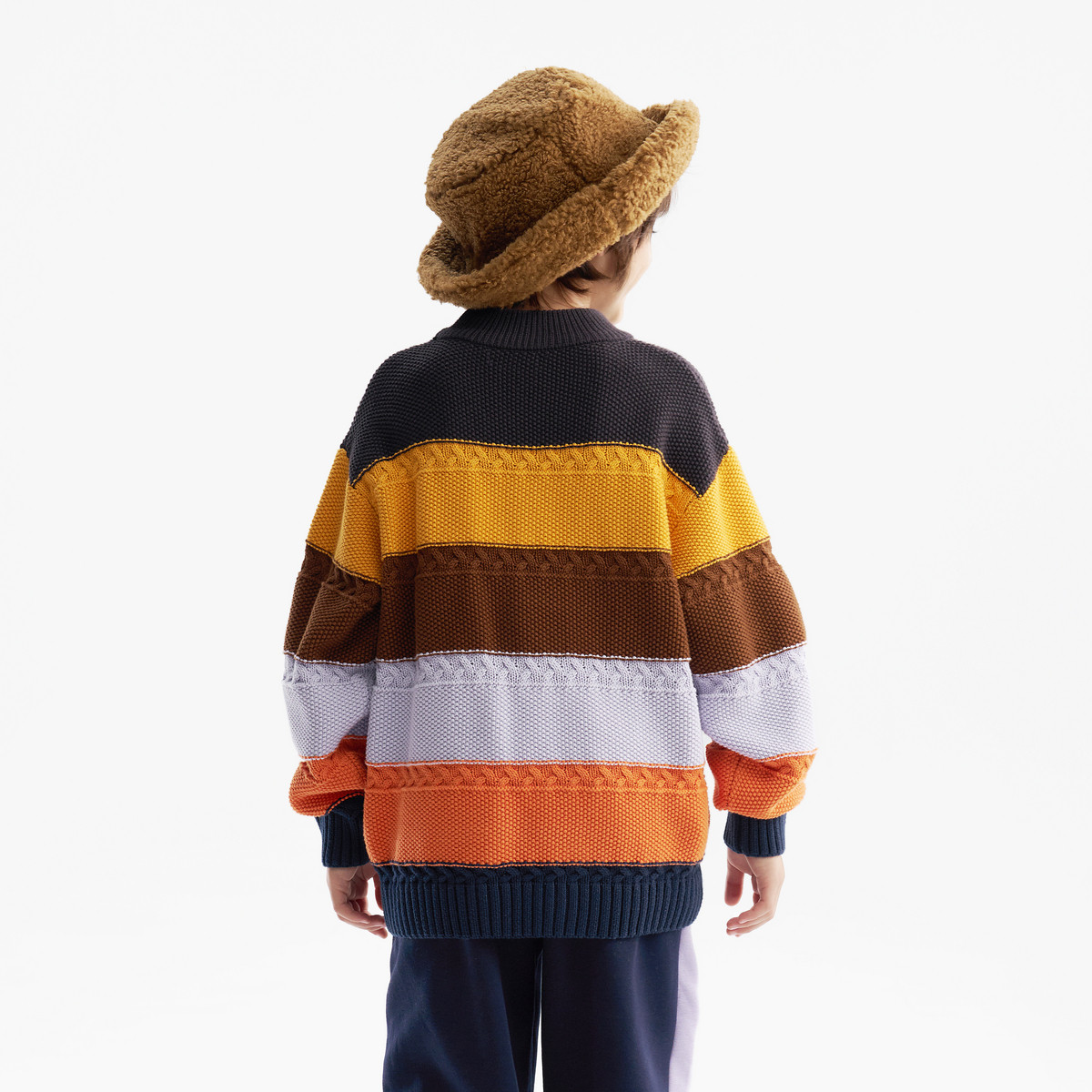 [VIP]MQD童装男童毛衣针织衫2025冬季新款儿童加厚保暖半高领条纹,淘宝优惠券,粉丝福利购,淘宝优惠卷