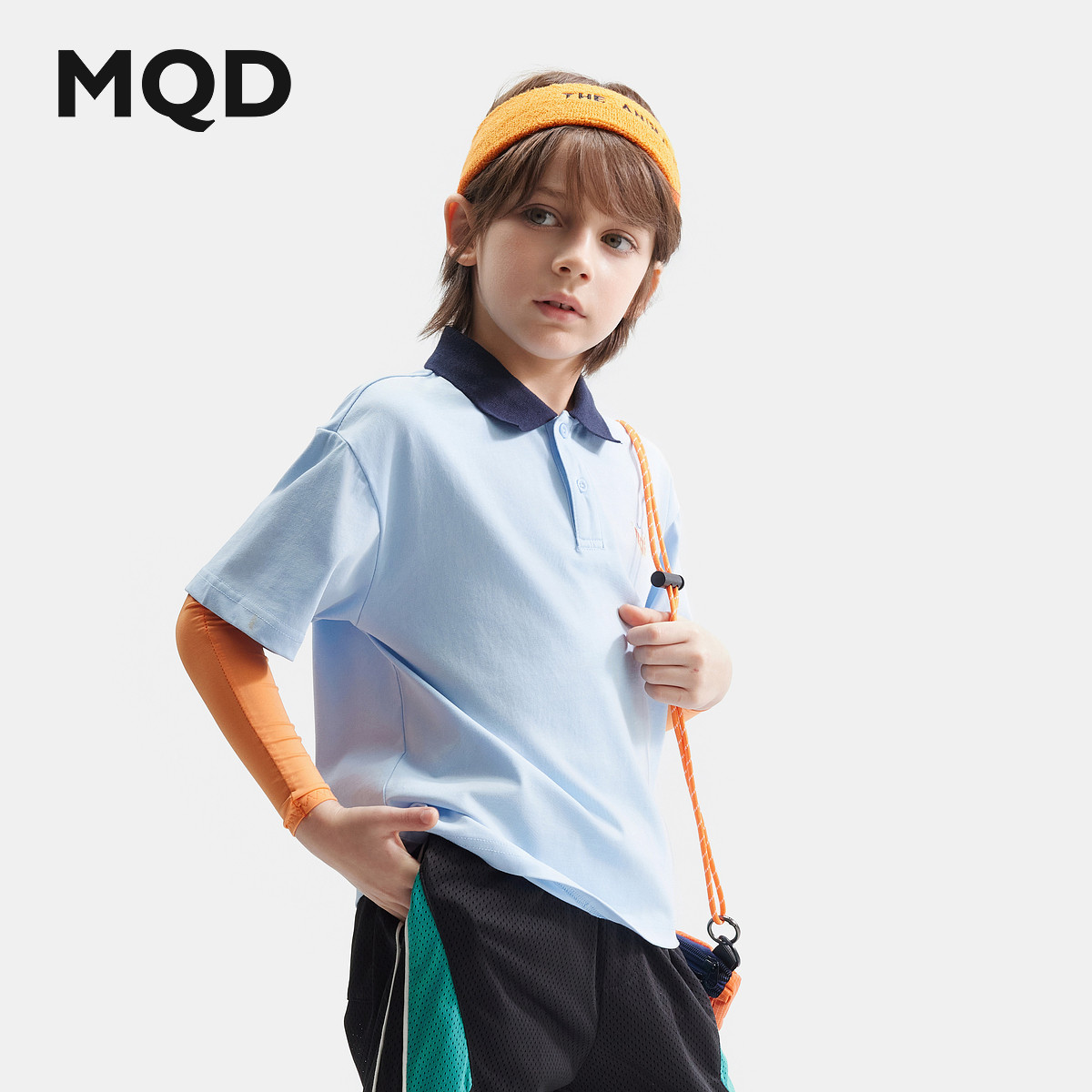 【冰氧吧】MQD男童夏季POLO儿童凉感多色T恤宽松落肩潮酷百搭短袖,淘宝优惠券,粉丝福利购,淘宝优惠卷