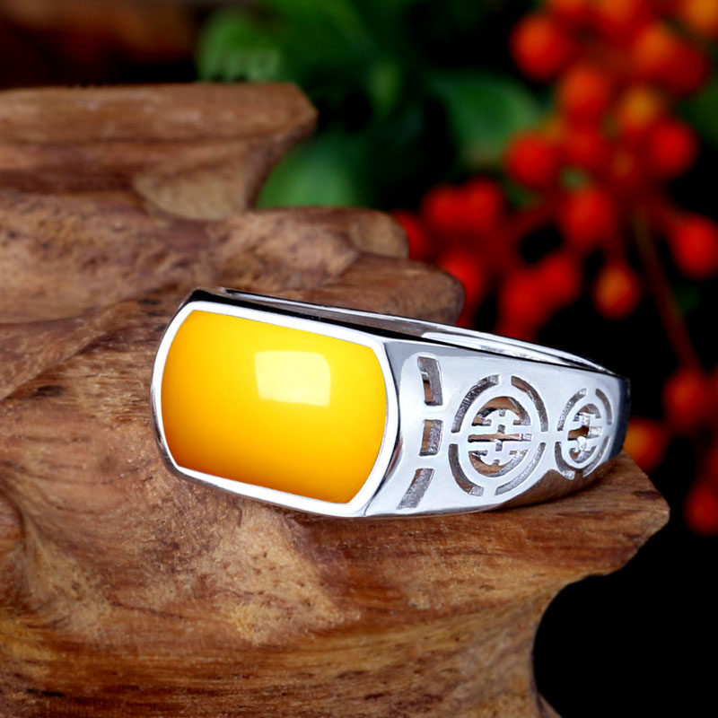 s925银戒指空托男女镶嵌玉石绿松石蜜蜡活口马鞍戒托银托7*12mm