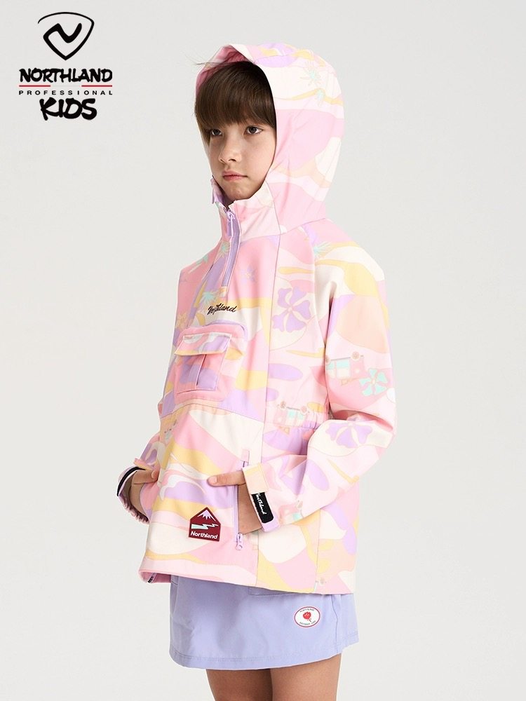 NORTHLAND女童单层冲锋衣春季新品时尚防风防泼水户外夹克,淘宝优惠券,粉丝福利购,淘宝优惠卷