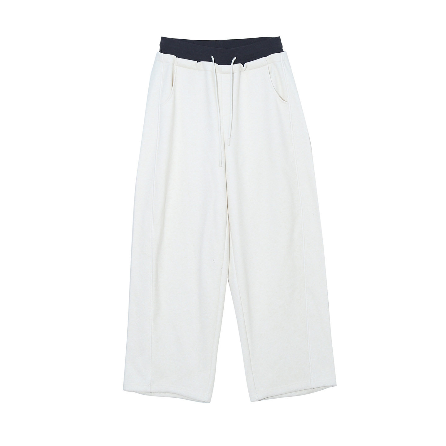 2026冬装新款240斤大码女阔腿裤200胖mm撞色高腰慵懒加绒厚弯刀裤,淘宝优惠券,粉丝福利购,淘宝优惠卷