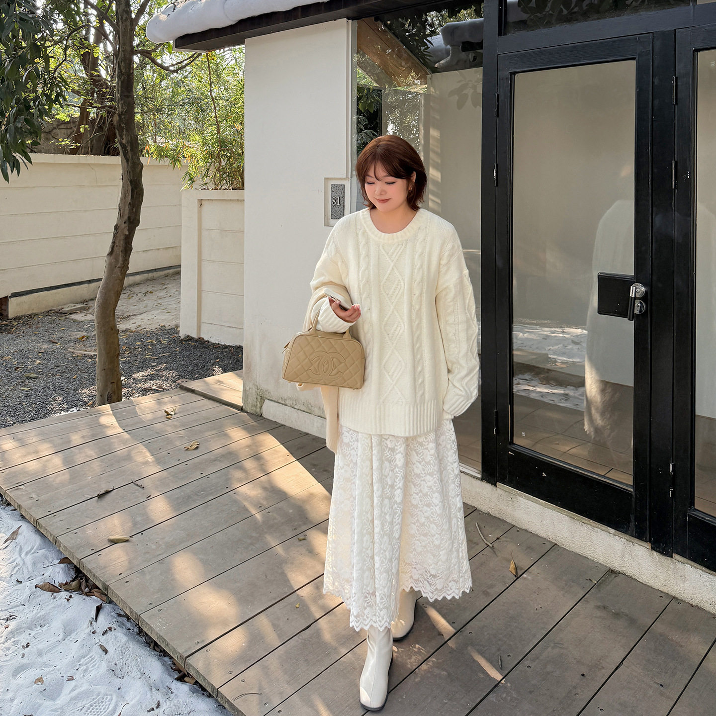 2026秋冬新品230斤大码女装200胖mm韩版宽松毛衣+蕾丝背心连衣裙,淘宝优惠券,粉丝福利购,淘宝优惠卷