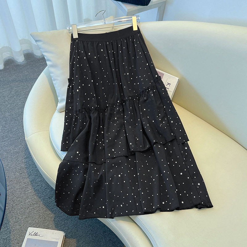 2025夏天新品300斤特大码女装蛋糕裙270胖mm韩版亮片A字半身裙240,淘宝优惠券,粉丝福利购,淘宝优惠卷