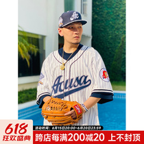 ACUSA SPORTS retro cardiovert jersey jersey fabric double embroidered leniency shaped baseball served short sleeve male