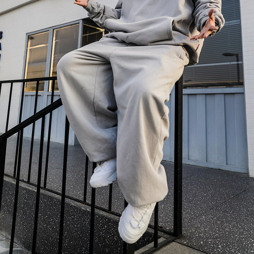 Acusa Hiphop嘻哈街舞说唱运动卫裤街头宽松肥大加绒厚休闲裤长裤 - 图1