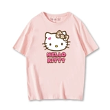 Hello kitty, летняя брендовая футболка с коротким рукавом с круглым воротником, в корейском стиле