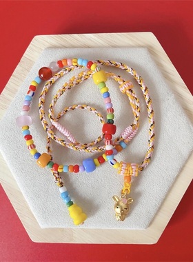 小红书同款项链周家同款编绳项链