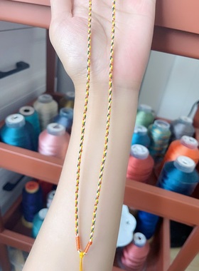 小红书新款多巴胺编织项链