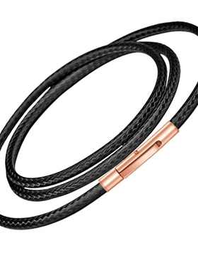 皮绳项链绳万能吊坠绳黑红色蜡皮