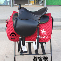 Saddle horse equestrian saddle Y cow leather saddle complete with 9 pieces of accessories Beijing Yu Ma Paradise Martial Arts