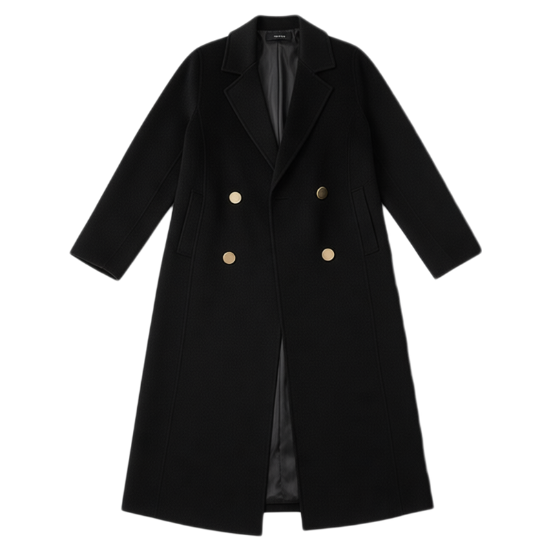 2025年秋冬新款毛呢外套中长款大码呢子大衣双排扣气质高级感外套,淘宝优惠券,粉丝福利购,淘宝优惠卷