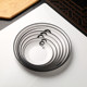 Metamine white black edge disc imitation porcelain flat disc