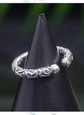 创意如意金箍棒戒指s925银