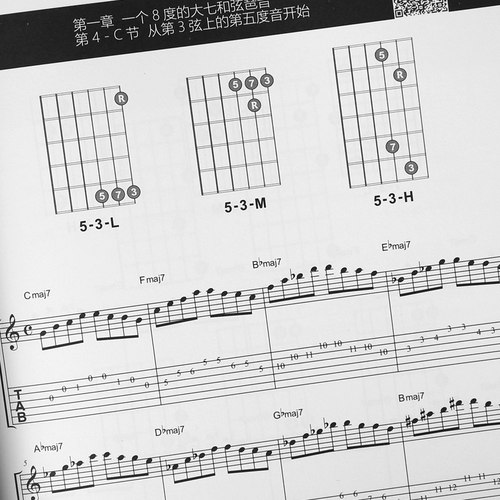 正版 蔡文展 吉他琶音系统训练 电木吉他乐理教材现货 附127个高清教学示范 - 图0