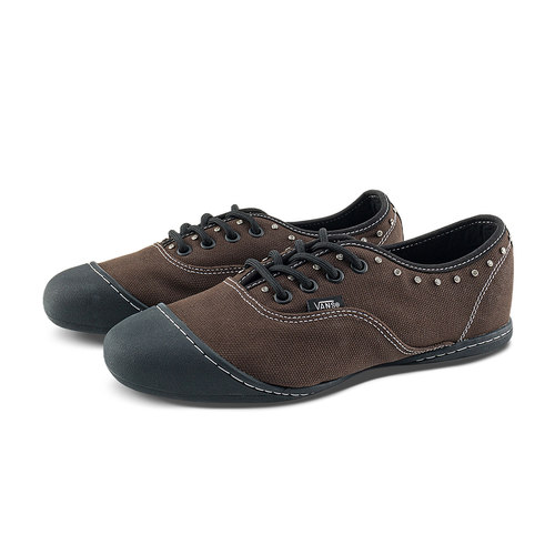 Vans范斯官方 Premium Lx Authentic Prima深棕色芭蕾舞鞋板鞋 - 图0