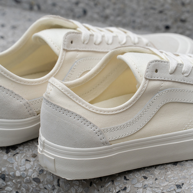 【狂欢节】Vans范斯官方 Style 136 VR3 SF侧边条纹白色板鞋 - 图1