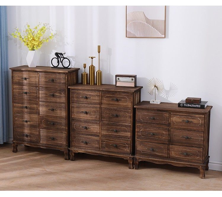 美式实木客厅柜储物柜复古斗柜餐边柜简约床头柜免安装玄关收纳柜,淘宝优惠券,粉丝福利购,淘宝优惠卷