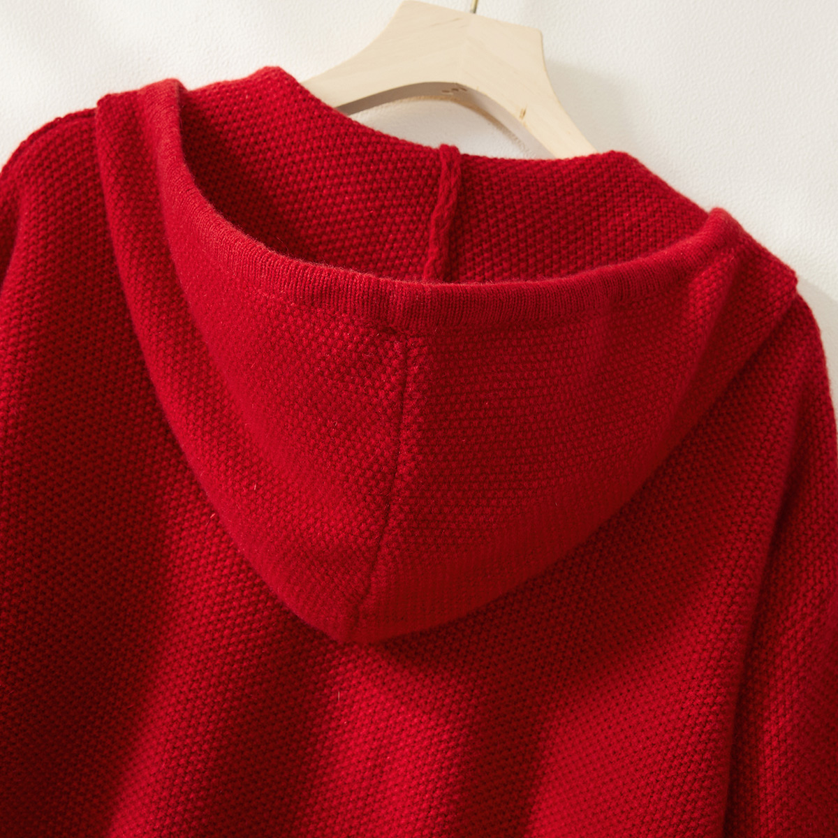 加厚【羊毛羊绒衫】秋冬新款女式连帽宽松纯色卫衣时尚保暖针织衫 - 图2