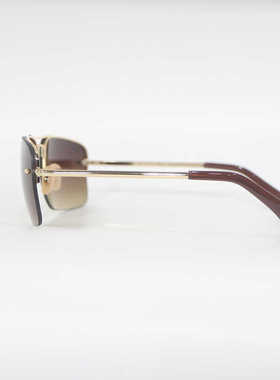 茶灰绿半框男款方形墨镜高质量