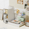 Multifunctional three-in-one desktop hole board storage box drawer storage rack office desk desk work station good stuff