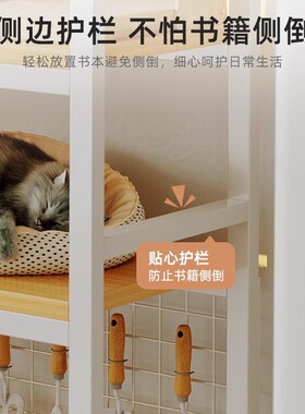 带网格书架书桌收纳置物架桌面多层铁艺架子学生电脑桌桌上洞洞板