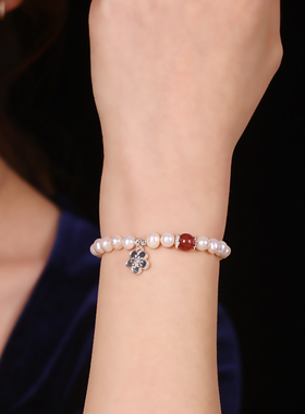 天然真品淡水珍珠手串轻奢小众