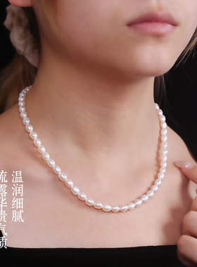 天然淡水珍珠项链女款轻奢气质