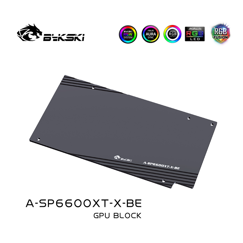 Bykski A-SP6600XT-X 显卡水冷头 蓝宝石 RX6600 超白金 - 图1