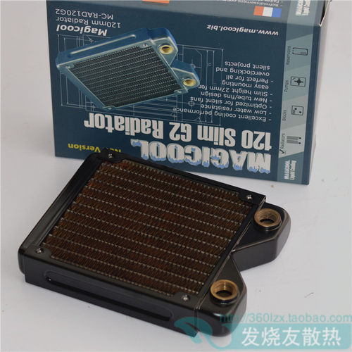 MAGICOOL 120 240 360纯铜单排水冷排 换热器 水冷套装散热器 - 图0