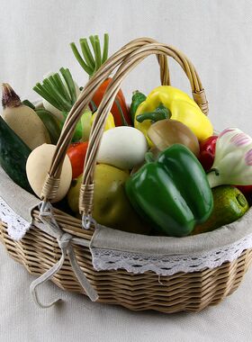 仿真蔬菜 假蔬菜模型 橱柜装饰品 仿真水果蔬菜套装 幼教蔬菜道具