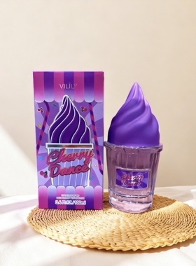 紫色冰淇淋瓶樱桃香氛 100ml 清新淡香 春夏跨境爆款