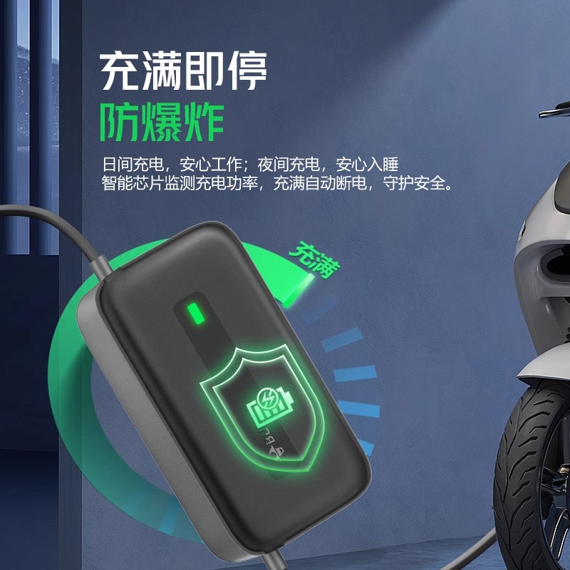 公牛电动车充电器电瓶车雅迪爱玛台铃铅酸电池60v72v20ah电车通用-图1