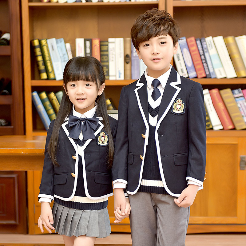 班服男童女童儿童装秋冬季韩版幼儿园园服小学生西装礼服校服套装 - 图2