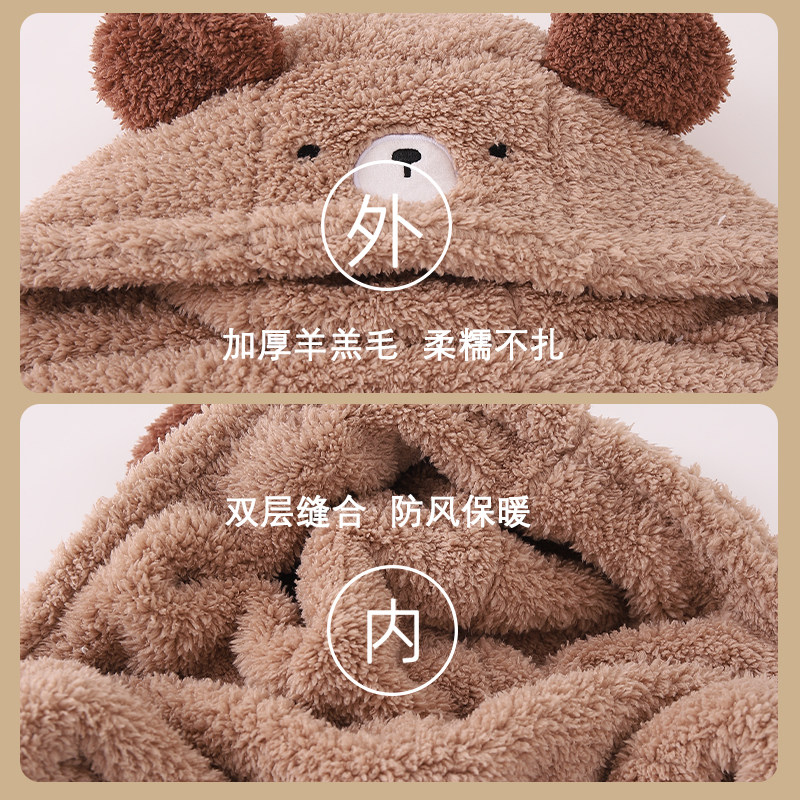 儿童帽子秋冬季可爱男女童防风面罩护耳套头帽宝宝帽子围巾一体帽,淘宝优惠券,粉丝福利购,淘宝优惠卷