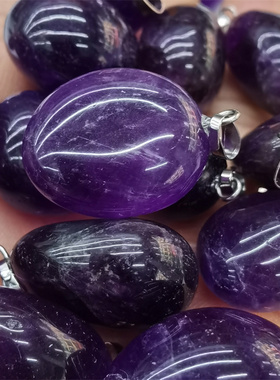 情侣紫水晶不定形项链吊坠宝石