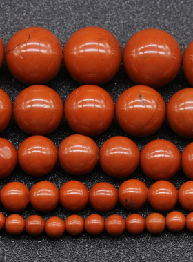 Red jasper 红碧玉圆珠散珠 手链项链耳环各种饰品DIY配件