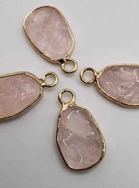 紫晶不规格原石简约包边时尚吊坠