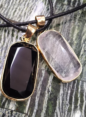 天然水晶粉晶时尚个性项链吊坠