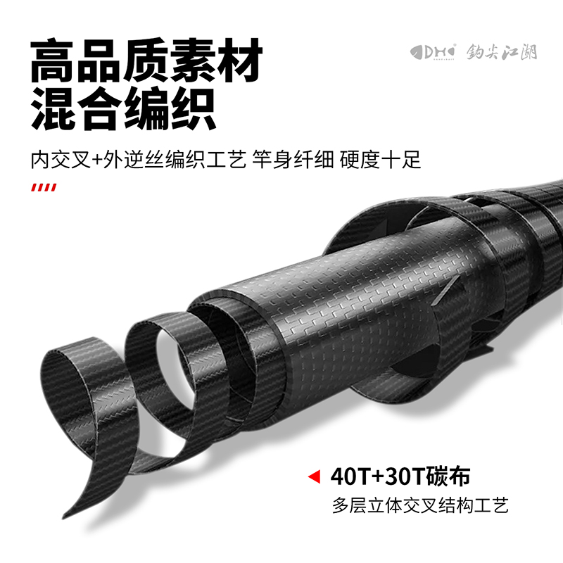 钩尖江湖白虎升级版江湖鲤8H速斗专业黑坑飞鱼抢鱼19调手杆台钓竿 - 图0