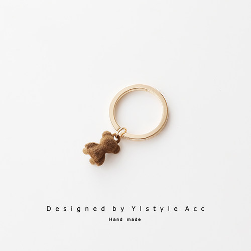 可爱植绒迷你合金立体小熊Airpods挂件钥匙扣U盘防丢包包挂饰品 - 图2