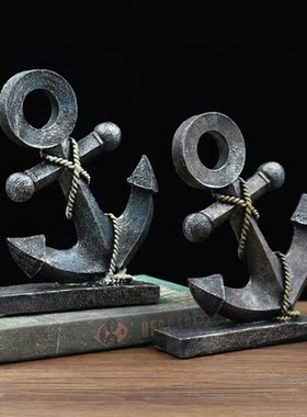 地中海风船锚软装酒吧场景道具