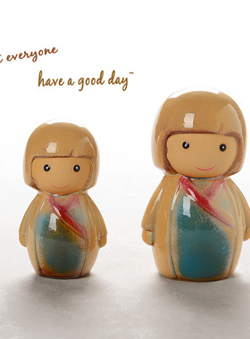 陶瓷人物餐厅摆件日式风家居装饰