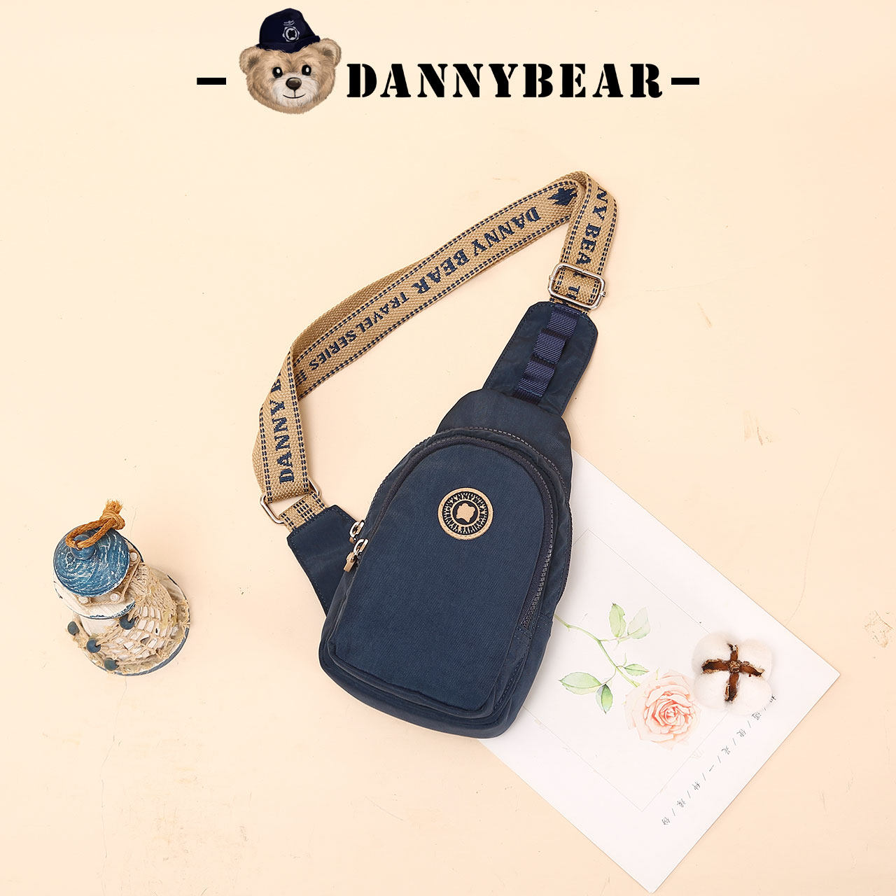 丹尼熊女包布胸包男女新款胸前斜挎小包包旅行登山斜背包4828138,淘宝优惠券,粉丝福利购,淘宝优惠卷