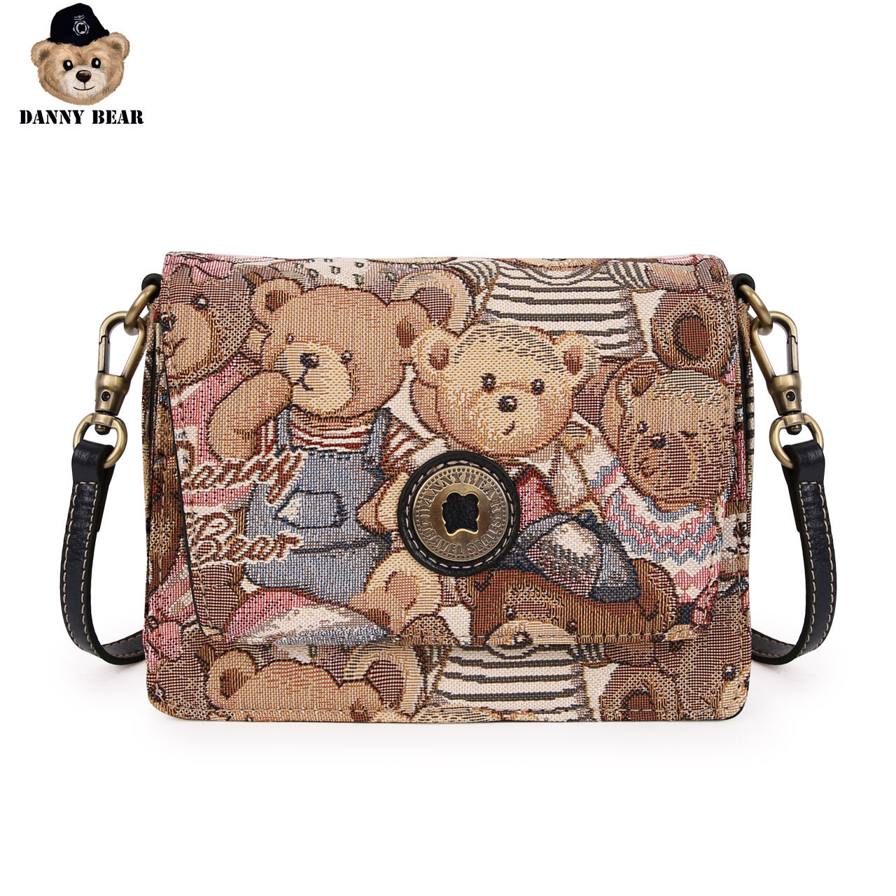 丹尼熊新款单肩2020日韩小熊斜挎包 丹尼熊箱包女士包袋