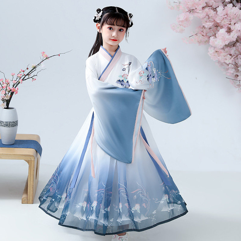 中国风广袖流仙古装儿童襦裙汉服 缘你梦汉服