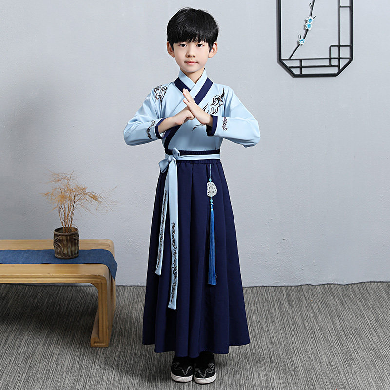 儿童男童古风唐装中国风公子秋汉服 缘你梦汉服