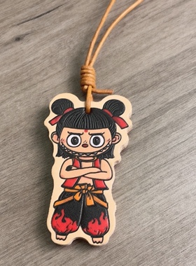 哪吒之魔童闹海钥匙扣挂件哪咤包挂件电影周边敖丙牛皮手办钥匙扣