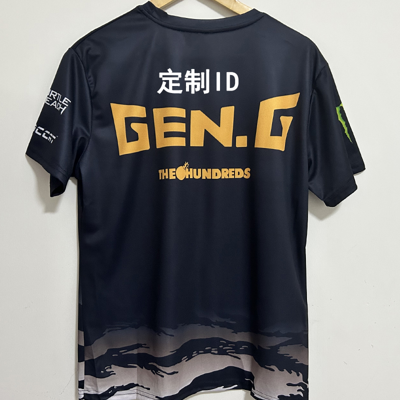 lck战队Gen.G队服S13世界赛2023出征服Peanut周边同款夏季短袖t恤-图2